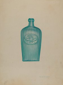 Botella de vidrio de Orville A. Carroll