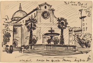 Piazza S. Spirito, Florencia de Oscar F. Bluemner