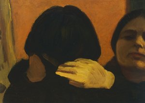 Isa en el espejo (La esposa del artista) de Oscar Ghiglia