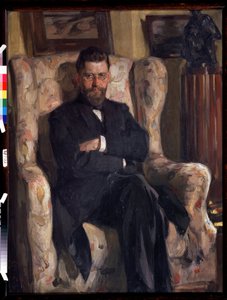 ""Retrato del coleccionista de arte Alexis (AA) Bakhrushin (1865-1929)"" (Retrato del coleccionista Alexey A. Bakhrushin) Pintura de Osip Emmanuilovich Braz (1872-1936) 1904 Museo Estatal de Arte de Tula (Toula)