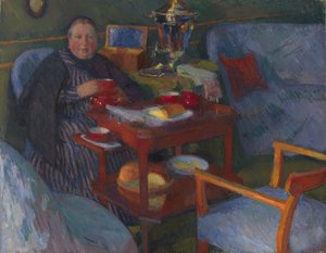 Mujer bebiendo té