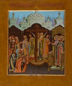 Exaltación de la Santa Cruz, finales del siglo XIX de Osip Semionovich Chirikov