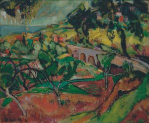 Paisaje con viaducto