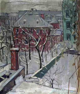 Paisaje de invierno (óleo sobre lienzo)