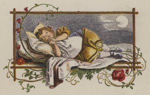 Niña pequeña durmiendo en su cama por la noche