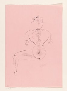 Figura sentada de Oskar Schlemmer (signed by artist)