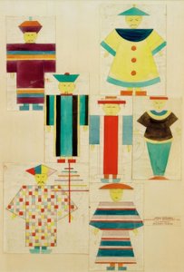 7 figurines para Ruiseñor de Oskar Schlemmer