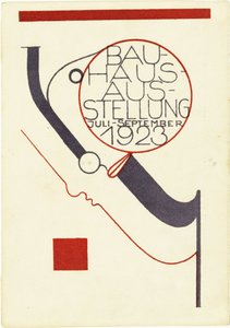 Exposición Bauhaus. Postal, 1923 de Oskar Schlemmer