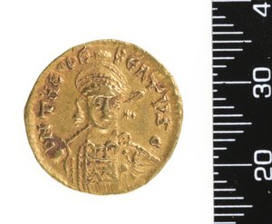 Moneda (anverso) c.534-548 de Ostrogothic Ostrogothic