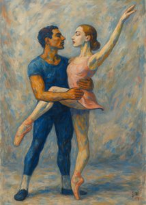 Elegante abrazo de ballet de Osvaldo Russo
