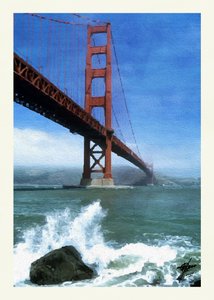 Las olas rompiendo en el Golden Gate de Osvaldo Russo