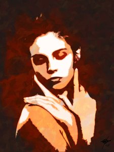 Mujer de «Moody Orange» de Osvaldo Russo