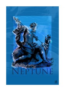 Escultura de Neptuno, dios del mar de Osvaldo Russo
