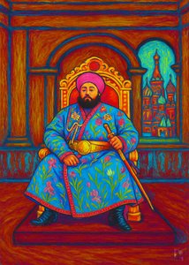 El rey majestuoso en el trono de Osvaldo Russo