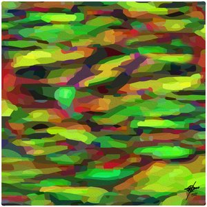 Flujo abstracto en verde intenso de Osvaldo Russo