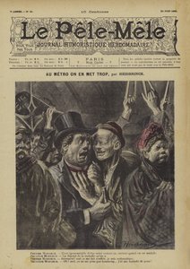 Au metro on en met trop. Ilustración para Le Pele-Mele