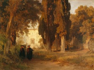 El jardín del monasterio. Después de 1857