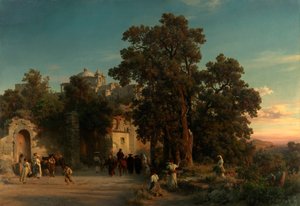 Por la noche de Oswald Achenbach