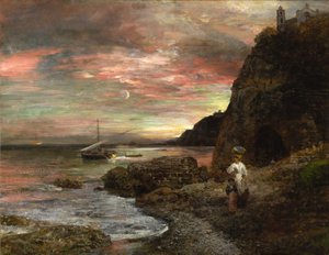 Sol de la tarde en Posillipo de Oswald Achenbach