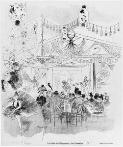 Café des Décadents, 16bis rue Fontaine, París, 1890 de Oswald Heidbrinck