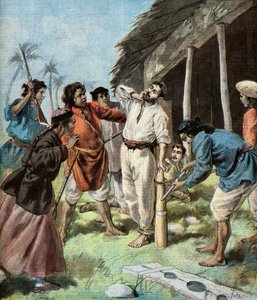 Carrere prisionero de los Pavillons Noirs,1895 (Ilustración)