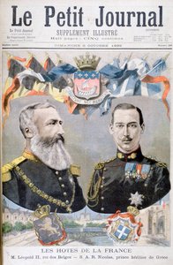 Rey Leopoldo II de Bélgica y Príncipe Nicolás de Grecia y Dinamarca, 1895