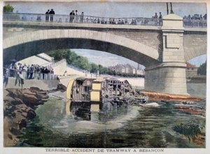 Terrible accidente de tranvía, Besançon, Francia, 1899 de Oswaldo Tofani