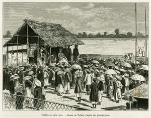 Teatro en el viento (grabado) de Oswaldo Tofani