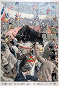 Accidente trágico de corrida de toros alrededor de París, 1899 de Oswaldo Tofani