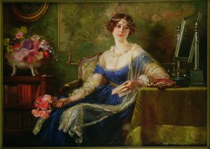 Una joven belleza (óleo sobre lienzo) de Otolia Kraszewska