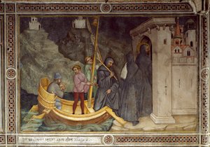 San Agustín partiendo hacia Tagaste, fundando una comunidad religiosa de Ottaviano Nelli