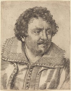 Un hombre con bigote y perilla, mirando a la derecha de Ottavio Leoni