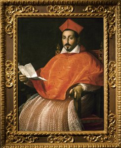 Retrato del Cardenal Scipione Borghese (Scipione Caffarelli-Borghese) (1577-1633) por Ottavio Leoni