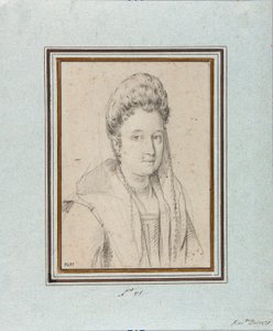 Retrato de Costanza Sforza di Santa Flora (1550-1617), Duquesa de Sora y esposa de Giacomo Boncompagni. Dibujo de Ottavio Leoni (1578-1630)