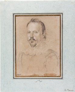 Retrato de Vicente I de Gonzaga, Duque de Mantua (1562-1612) Dibujo de Ottavio Leoni (1578-1630) Génova, Musei di Strada Nuova, inv 2440