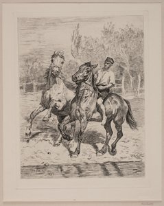 Los caballos beben agua de Otto Bache