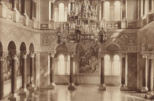 Castillo de Neuschwanstein del rey de Baviera, el salón del trono de Otto Ballerstedt