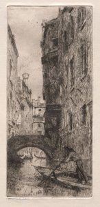 Grabados de Venecia: Ponte del Pistor, Venecia, 1880 de Otto H. Bacher