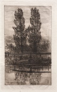Álamos, Jardín Real, Schleissheim, 1879 de Otto H. Bacher