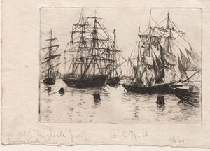Barcos de vela, Venecia, 1880