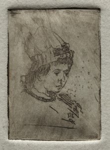 Cabeza pequeña con gorro, 1878
