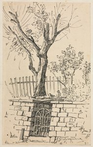 Árbol en la cima de un muro de piedra, Cleveland de Otto H. Bacher