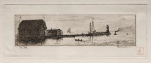 Muelle Oeste, Cleveland, 1878 de Otto H. Bacher