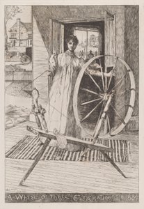 En la rueca, c. 1884