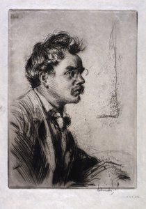 Retrato de B.J.O. Nordfelt de Otto J. Schneider