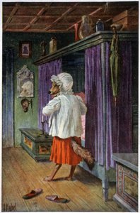 El lobo se disfraza en Grand Mother, c.1910 (postal)