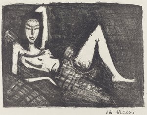 Chica en un sofá de Otto Müller