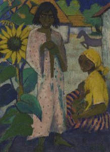 Gitanos con girasoles, 1927 de Otto Mueller