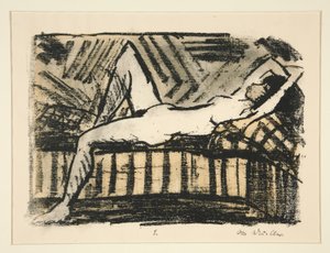 Desnudo reclinado de Otto Mueller