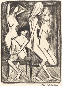 Tres chicas frente a un espejo